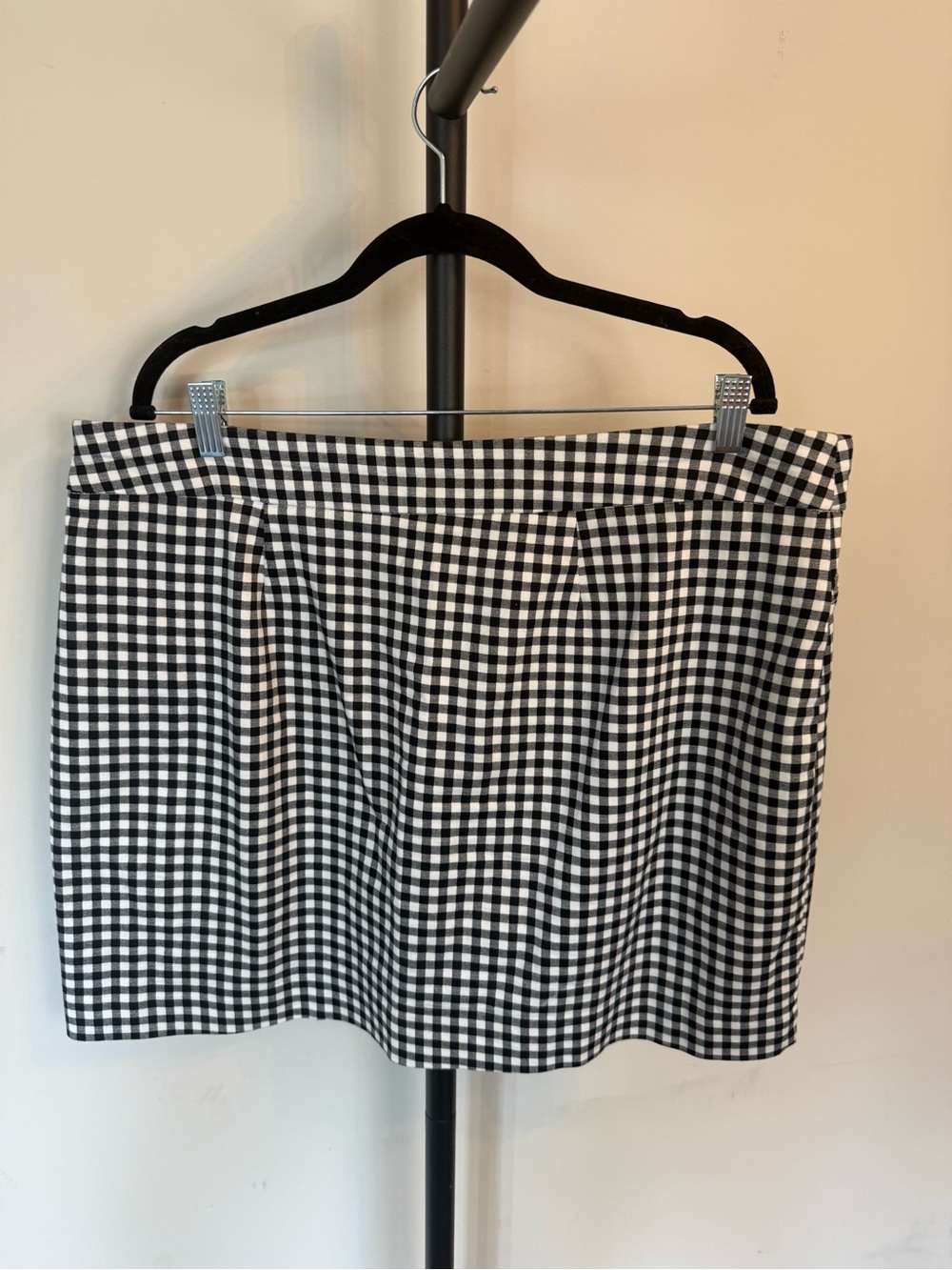 3/$15 Gingham Black and White Mini Skirt